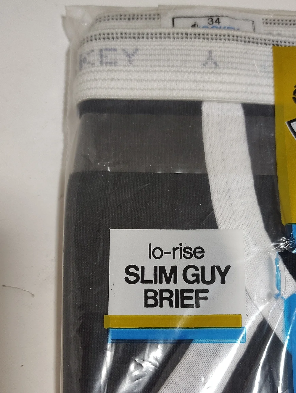 VTG 1972 Jockey Black Brief with White Trim Life Low-Rise Slim Guy NIP -Size 34